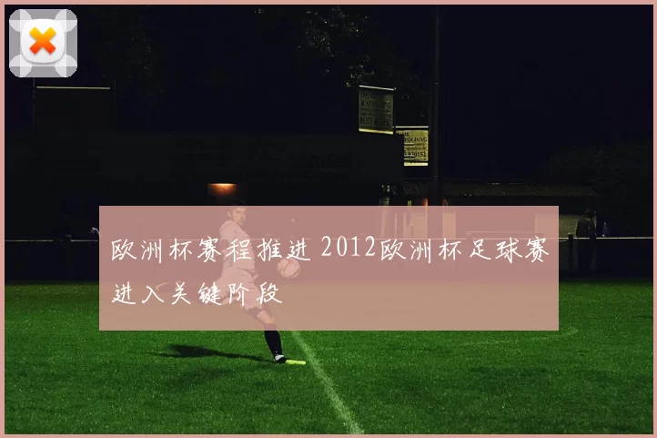 欧洲杯赛程推进 2012欧洲杯足球赛进入关键阶段